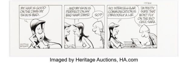 Jerry Scott and Jim Borgman Zits Daily Comic Strip Original Art dated 1-15-14 (King Features Syndicate, 2014). | Heritage