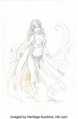 George Pérez - Scarlet Witch Specialty Illustration Original Art (2000). | Heritage