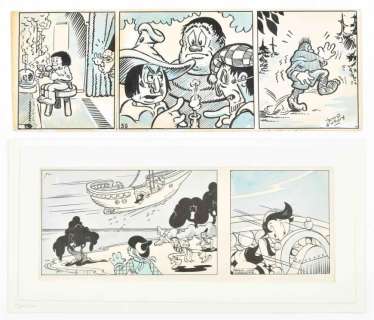 [ORIGINAL BOOK & COMIC BOOK ARTWORK] [MARTEN TOONDER STUDIO] TWO ORIGINAL DRAWINGS | Zwiggelaar Auctions