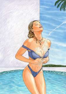 Lounis Chabane - Couverture originale en couleur du Portfolio Summertime - Format: 29,7 x 42 cm. | Catawiki