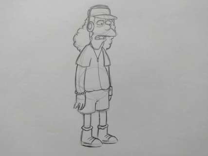 The Simpsons - Original drawing of Otto Mann - Unique | Catawiki