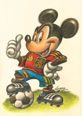 Mickey Mouse – Spain Football Champion | Corner4art