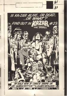 Vintage Stats And Production Art | Ka-Zar the Savage #23 Advertisement Printing Acetate - Foreign Publisher - Original Artist: Armando Gil - 1983 | Anthony’s Comic Book Art
