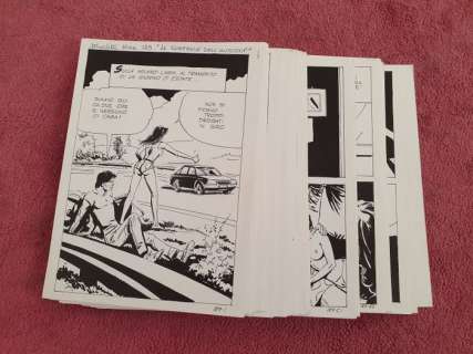 Attualita Nera n. 189 - 90x planches originales "Le soprese dell autostop" - Loose page (1985) | Catawiki