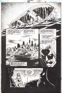 Dc Comics | Azraël, planche n°19 Ã  l’encre de Chine, au feu… | Banque Dessinée