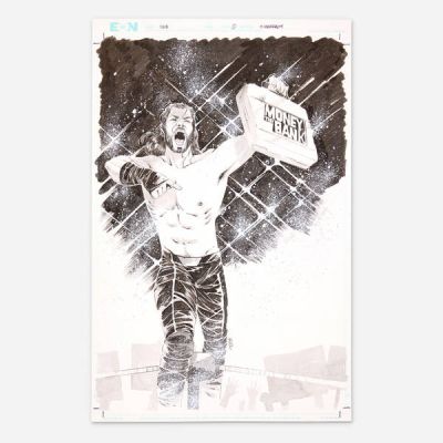 Mike Henderson | Lot 359 - WWE #1 ComicsPro Variant Cover Original Art (Boom! Studios, 2017) | Landry Pop Auctions
