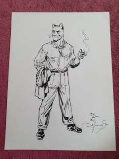 Guarnido, Juanjo - Dessin original dédicacé - John Blacksad - (2005) | Catawiki