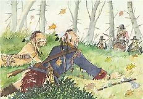 Lele Vianello - Acquerello originale "Deerfield 1704" - Loose page - (2010)