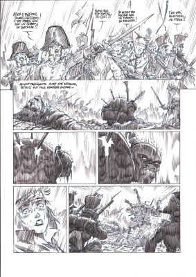 « L’oubliée du radeau de la Méduse »- Planche originale – Page 48 – Gilles Cazaux | Zic et Bul