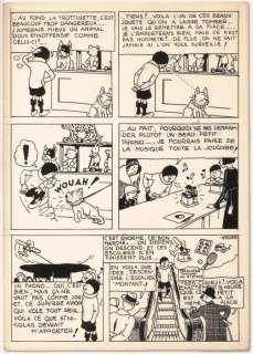 Hergé - Quick et Flupke - Planche originale (grand format) - ’Quick au Bon Marché’ - encre de Chine - (1930) | Catawiki