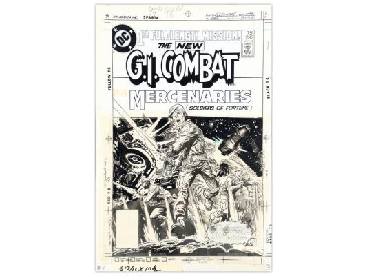 Lot 383 - 1986 G.I. Combat #282 Cover Art, Joe Kubert | Weiss Auctions