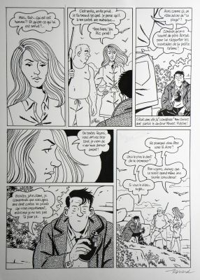 François Ravard | » Nestor Burma dans l’île » – Planche originale- Page n° 48 – François Ravard | Zic et Bul