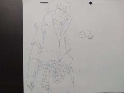 Naruto: Shippuden - Drawing of Sasuke Uchiha - Unique - EXTREMELY RARE | Catawiki
