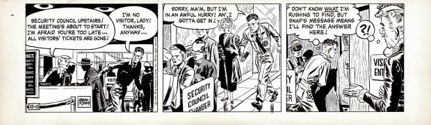 Frank Robbins | Johnny Hazard daily 10-10-1956 | Tavole Originali