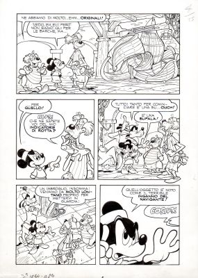Roberto Santillo | Topolino all’inseguimento dell’anacronismo multiuso p.25 (Topolino n.1860 del 1991) | Tavole Originali