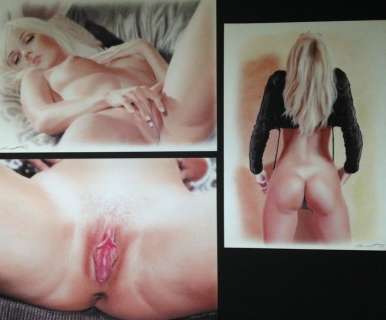 Paul Abert - 3x Original airbrush-drawing - Pin-up - Signed - Loose page - (2015) | Catawiki