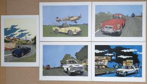 Jidéhem - 5x Estampe Octopus - Starter S/N - (2004) | Catawiki