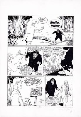 Giancarlo Alessandrini | Il Mistero delle Nuvole Parlanti p.5: La Palude di Okefenokee (Pogo) | Tavole Originali