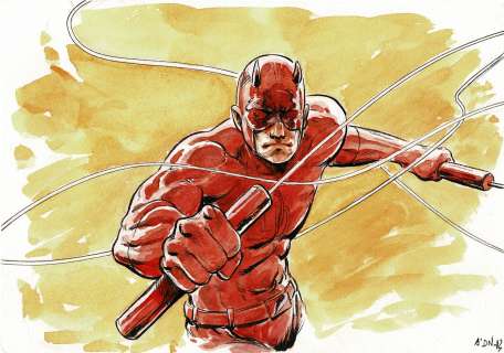 Nicolas Demare - Lot 224 - Dessin original à l’encre de chine et à l’aquarelle.