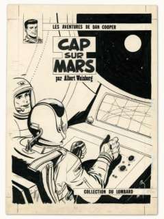 Albert Weinberg - DAN COOPER Encre de Chine pour la couverture de l‘album