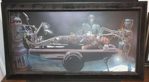 Matt Busch - Anakin Skywalker Becoming Darth Vader Painting - Signed