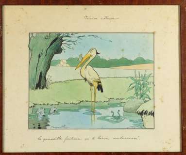 Rabier, Benjamin | POSITION CRITIQUE "La Grenouille facétieuse ou le héron | Cornette de St Cyr