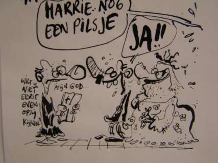 Kort, Hein de | Kort, Hein de - 7 Originele tekeningen - Harrie nog een pilsje e.a. | Catawiki