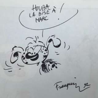 Franquin, André | Franquin, André - Dessin original dédicacé - Marsupilami - (1992) | Catawiki