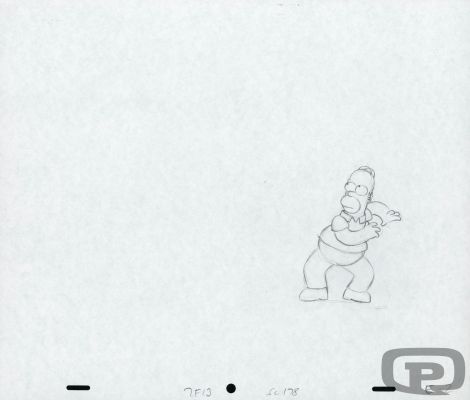 Collective | The Simpsons, Animation Sketches - Homer, Bracing | Pulp’s Art