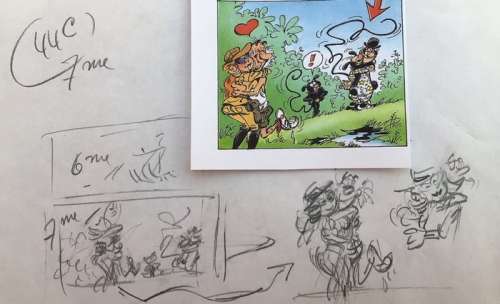 Franquin, André | Franquin, André - Crayonné original - Marsupilami T6 -Â Fordlandia - (1991) | Catawiki