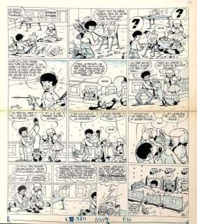 Gotlib (Marcel Gottlieb, 1934 - 2016) | Gotlib - Nanar, Jujube et Piette - Planche originale - La Contagion - (1963) | Catawiki