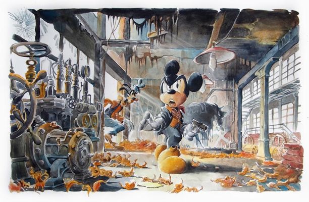 Paolo Mottura | “Mickey Mouse & Goofy: Attenti al Lupo” – Illustrazione | Cart Gallery