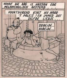 Laudy, Jacques | Hassan et Kaddour - Le voleur de Bagdad / De dief van Bagdad - Planche originale (planche 14) - Avec album de luxe - Cartonné - EO - (1948/2021) | Catawiki