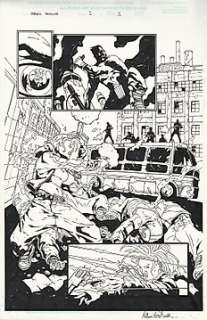 Alberto Ponticelli | Marvel Knights vol 2 #2 - Alberto Ponticelli - tavola originale ft. Punisher "The Taking of New York City - One, Two, Three" - Exemplaire unique - (2002) | Catawiki