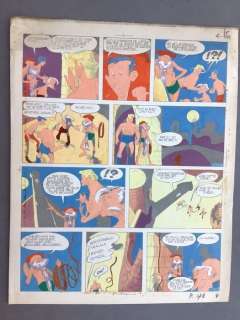 Uderzo | Uderzo - Mise en couleurs originale - Planche Belloy, l’invulnerable - (1959) | Catawiki