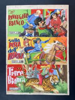 Emilio Uberti | Piccola Freccia - 3x copertine originali x raccoltine - Page volante - Exemplaire unique - (1955) | Catawiki