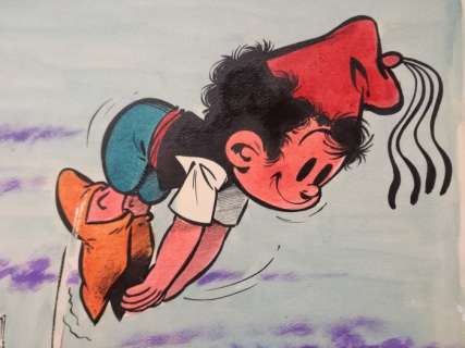 Kiko | Kiko - Originele tekening in inkt + waterverf - Foufi | Catawiki