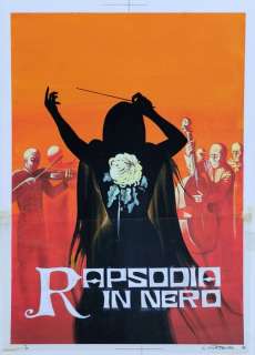 Luigi Corteggi | Satanik n. 70 - L. Corteggi - Copertina originale â€œRapsodia in neroâ€ - Page volante - Exemplaire unique - (1967) | Catawiki