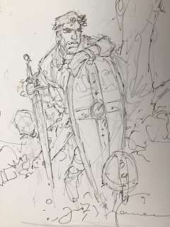 Hermann | Hermann - Crayonné original - Les Tours de Bois-Maury | Catawiki