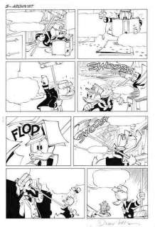 Formaat: Ca. 41 X 62 Cm. - Gesigneerd | Jippes, Daan - Originele pagina - Donald Duck - D 2009-140 - Archivist Donald - (2009) | Catawiki