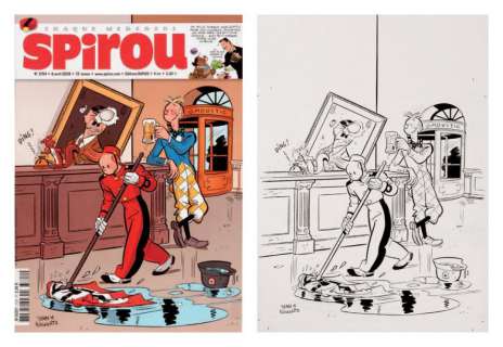 Schwartz | Spirou. Le groom vertde- gris - La serpillère de l’Oncle Adolf | Millon
