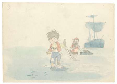Miyazaki Hayao Hand drawing color illustration "Animal Treasure Island" | Mandarake (Big Web)