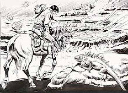 Francesco Gamba | Tex - Francesco Gamba - illustrazione originale - Page volante | Catawiki