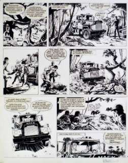 Vance William | Bob Morane Planche originale à l’encre de Chine. Planche | Cornette de St Cyr