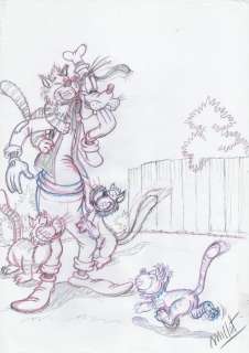Millet | Goofy / Dingo - Original sketch drawing - Millet - Format: 30 x 42 cm | Catawiki