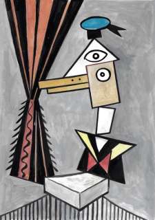 Tony Fernandez, Disney Artist | Donald Duck Inspired By Picasso - Original Painting - Signed by Tony Fernandez - 35 x 50 cm | Catawiki