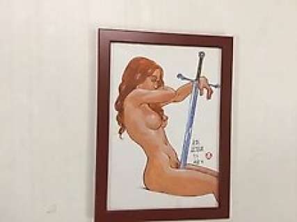 Libessart, Laurent - Libessart, Laurent - Dessin original couleur - Moréa nue - (2014)