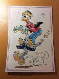 Alessandro Gottardo | Donald Duck - â€œPedalatore a energia biodinamicaâ€ - Exemplaire unique - (2020/2020) | Catawiki