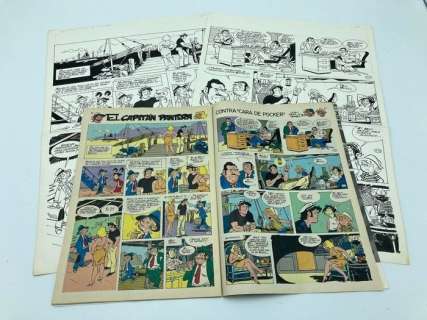 Carrillo | Carrillo - 8x Original pages - El CapitÃ¡n Pantera - Contra "Cara de Pocker" - (1983) | Catawiki