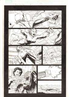 Sandu Florea, Sean Chen - X-men: the end #7 p. 10 - rictor, feral, and domino vs. Warskrull wolverine imposter - 2005